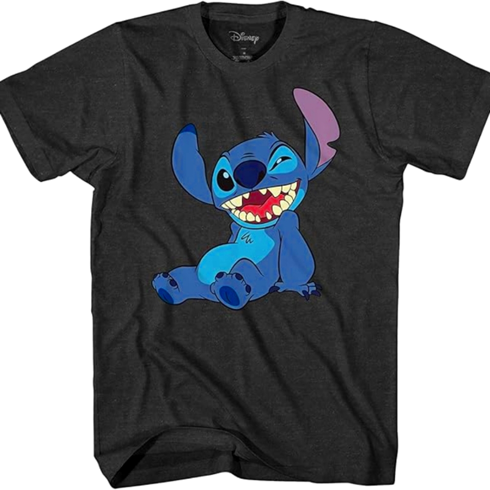 Disney Lilo and Stitch Winky Wink Men's Adult Graphic Tee T-Shir-(XXL & M)